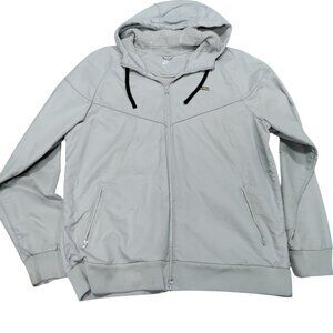 NIKE Sportwear Light Gray Sporty Activewear Hooded Windbreaker Jacket Size XXL